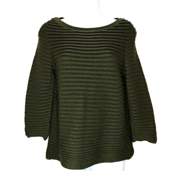 COS Womens A-Line Stripe Jumper Green Size Extra Small - Picture 4 of 6